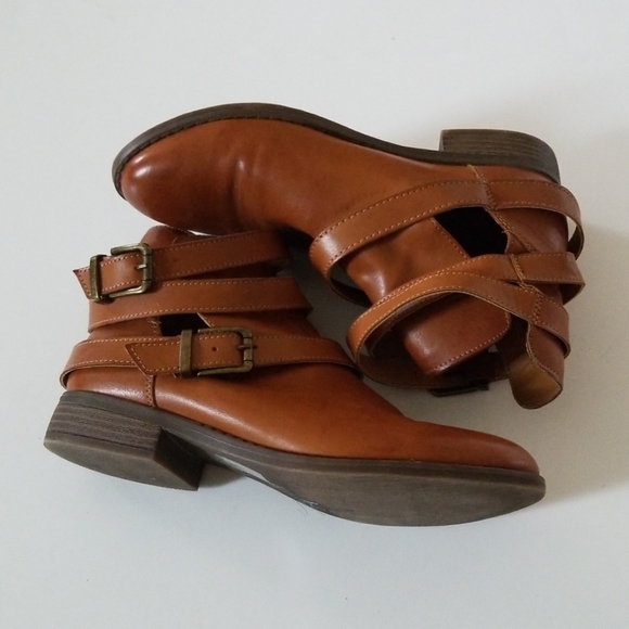 Forever 21 Shoes - Forever 21 Brown Buckle Ankle Booties